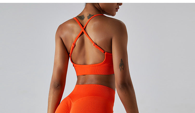 Orange Power Sports Bra